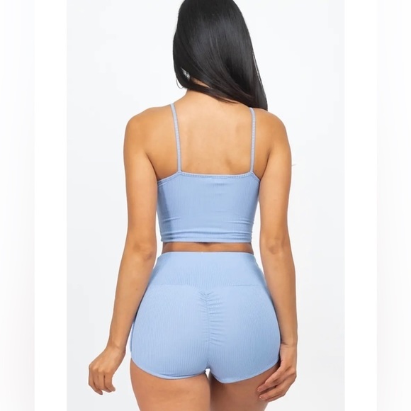 CAPELLA Ladies' Pink Ribbed Cami & Shorts Set - Picture 2 of 8